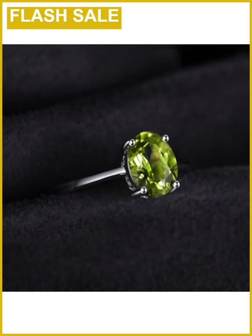 925 Sterling Silver Solitaire Engagement Ring Oval Cubic Zirconia